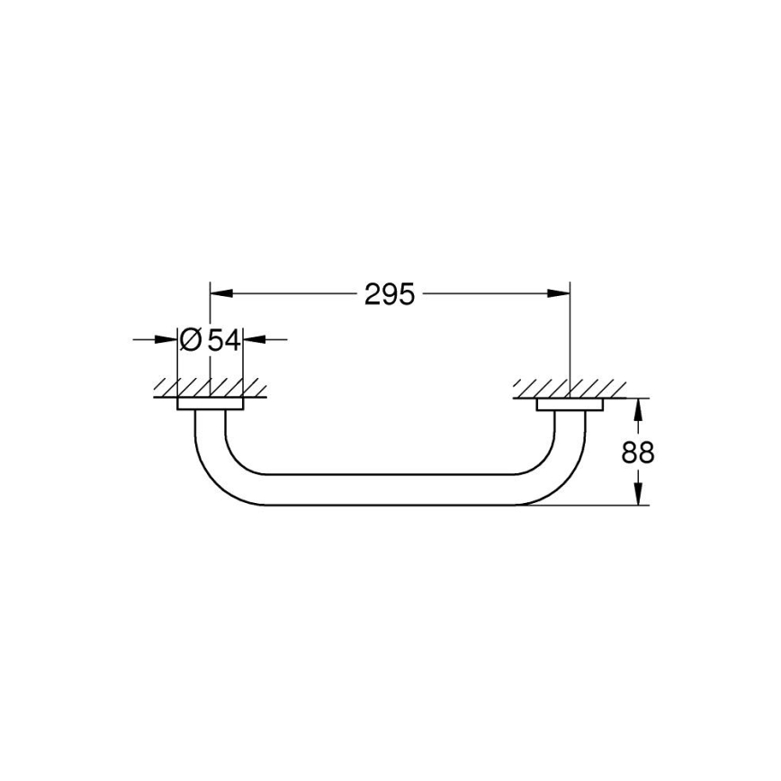 GROHE 41189DC0 - START fürdőkád kapaszkodó 349 mm, rozsdamentes acél
