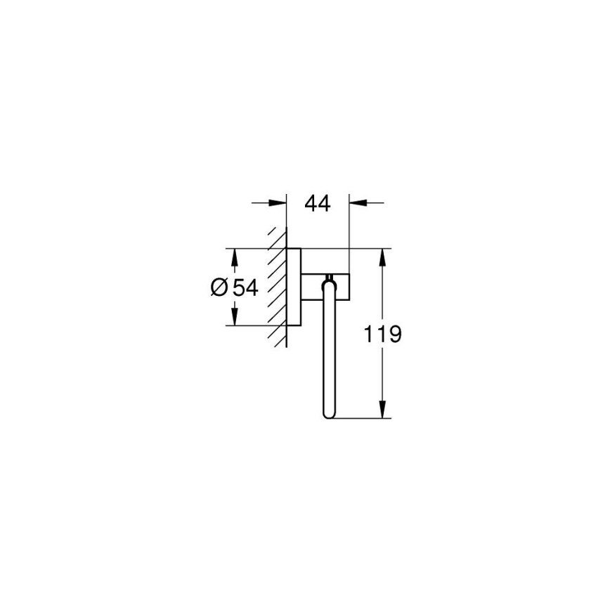 GROHE 412002430 - WC-papírtartó START 119 × 44 mm fekete