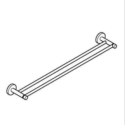 GROHE 41203000 - START kétkaros törölközőtartó, 654 mm, fényes króm