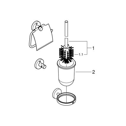 GROHE 41204DC0 - START 3 az 1-ben WC-kiegészítő készlet, nemesacél