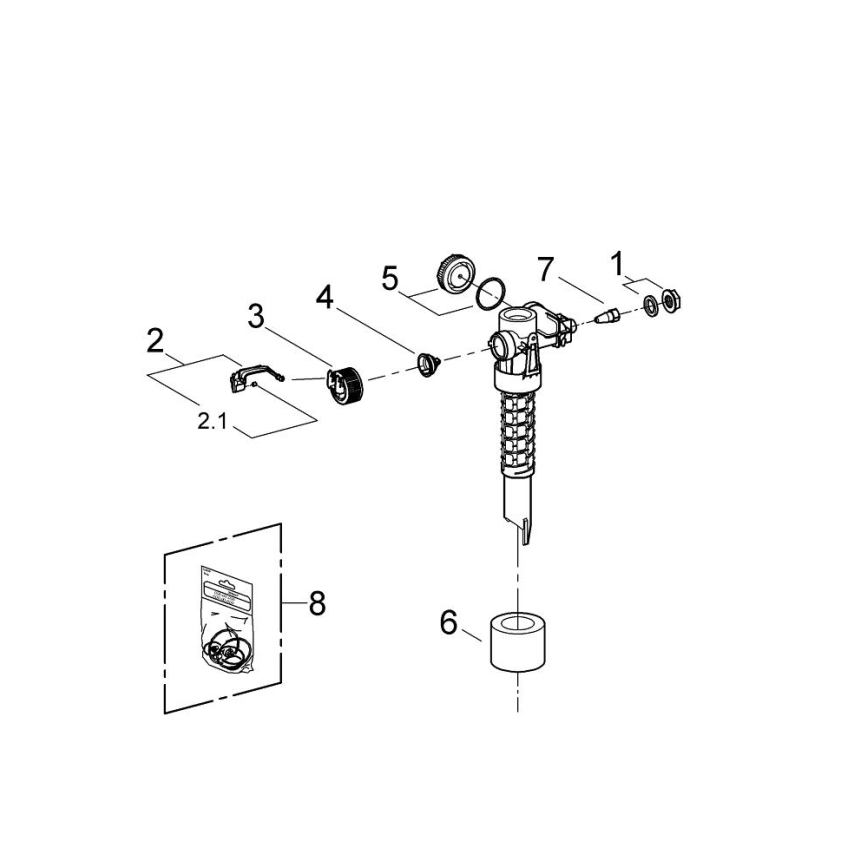 GROHE 43537000 - Fehér töltőszelep