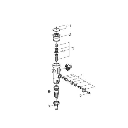 GROHE 43996000 - Nyomásos öblítőszelep RONDO 3”