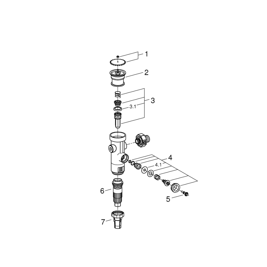 GROHE 43996000 - Nyomásos öblítőszelep RONDO 3”