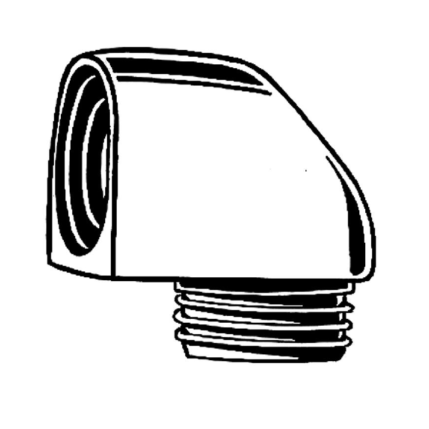 GROHE 45304000 - Zuhanykönyök DN 15 × DN 15, fényes króm