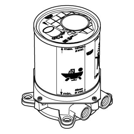 GROHE 45984001 - Beépítőkészlet DN 15, sárgaréz