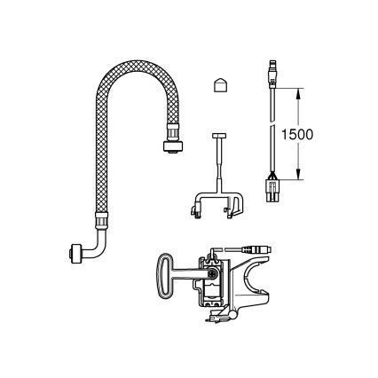 GROHE 46944001 - SENSIA ARENA telepítőkészlet, fehér