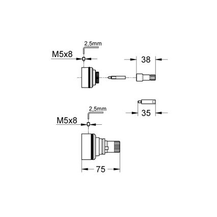 GROHE 47781000 - 27,5 mm hosszabbítókészlet