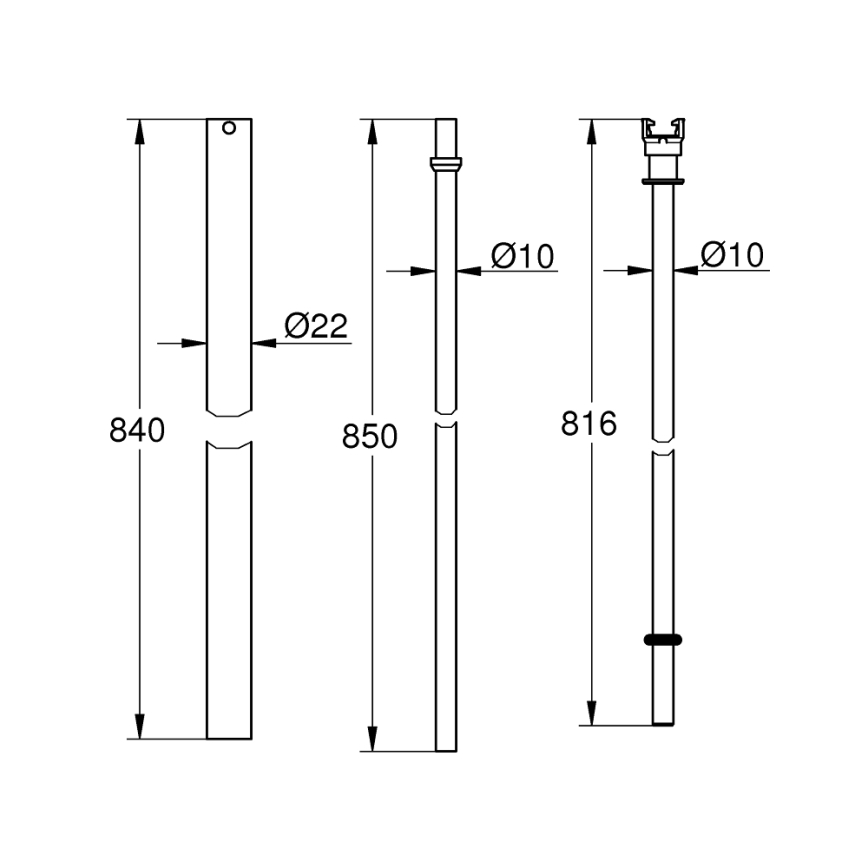 GROHE 48054000 - Zuhanycső EUPHORIA SYSTEM 15 cm fényes króm