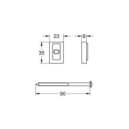 GROHE 48606001 - Távtartó alátét VITALIO UNIVERSAL fényes króm