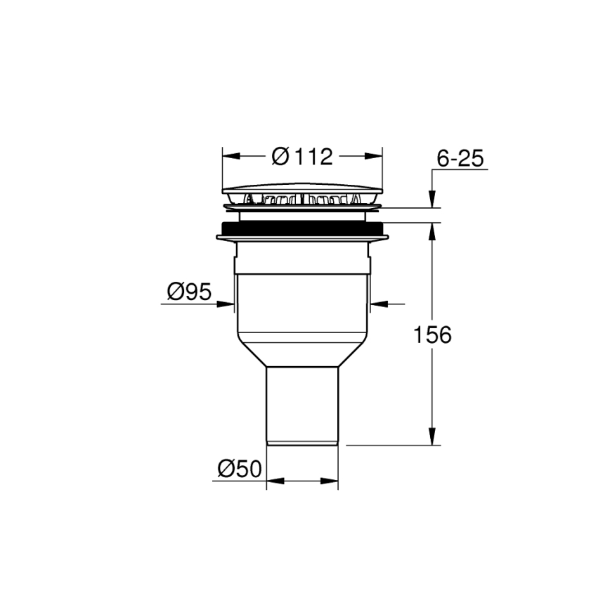 GROHE 49533000 - Lefolyókészlet Ø 112 mm, fényes króm
