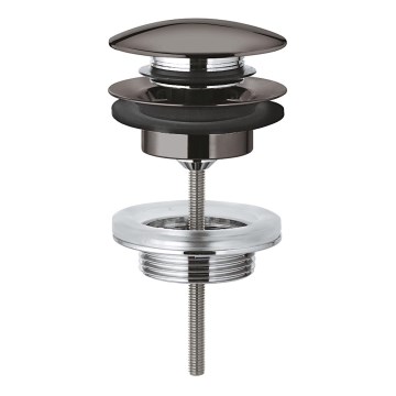 GROHE 65807A00 - Lefolyókészlet záródugóval mosdóhoz, túlfolyóval, grafit