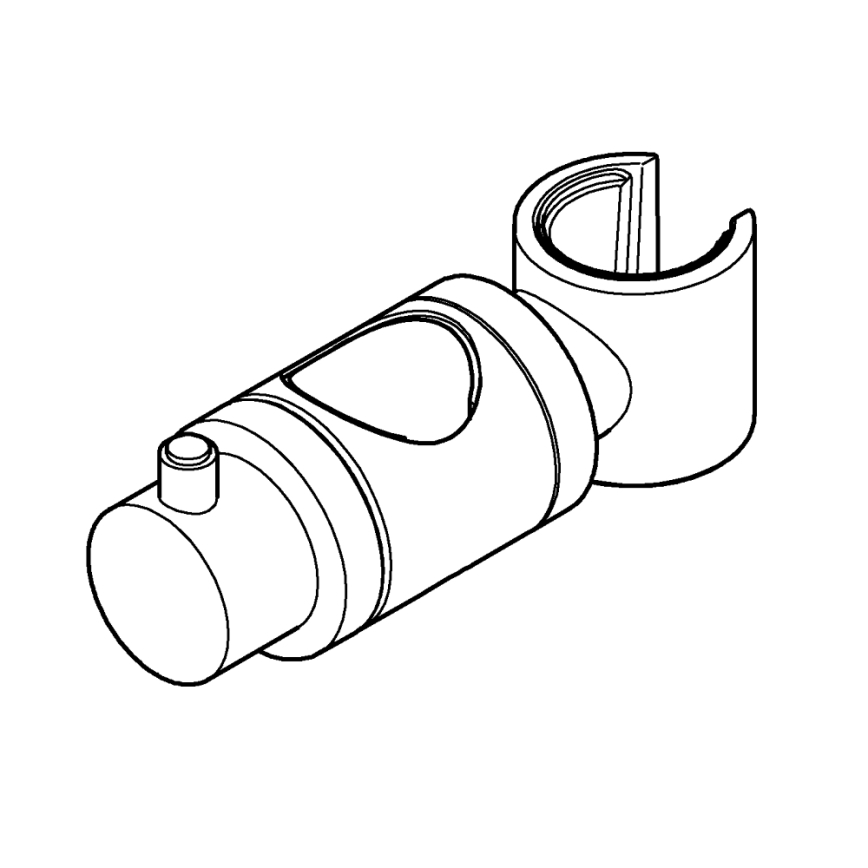 GROHE 6765000-Csúszka zuhanyrudakhoz RELEXA, RAINSHOWER és EUPHORIA 24,7 mm króm
