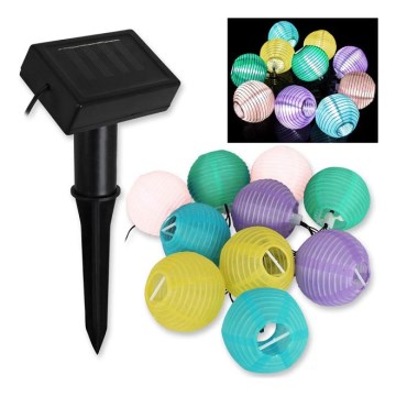 Grundig 14106 - LED napelemes fényfüzér 2,4 m 10xLED/1,2V 600 mAh