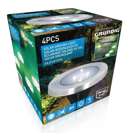 Grundig - 4 db-os készlet LED napelemes lámpa LED/1W/1,2V 600 mAh IP65