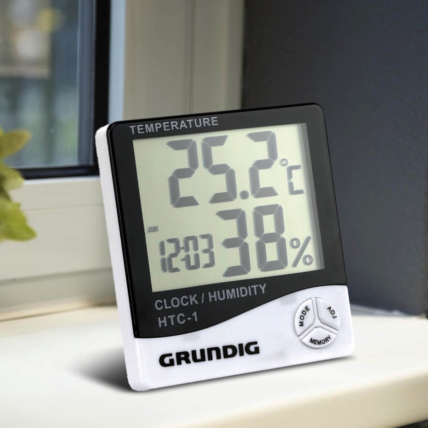 Grundig - Időjárás állomás ébresztőórával 1xAAA