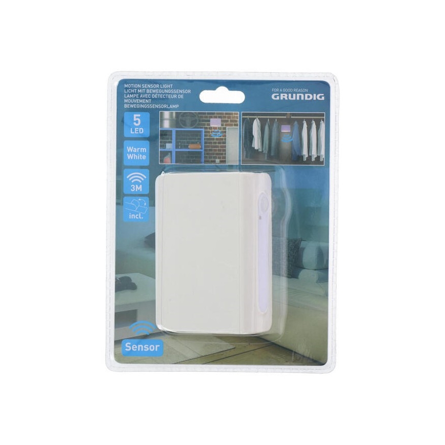 Grundig - LED Éjjeli lámpa érzékelővel LED/3xAAA