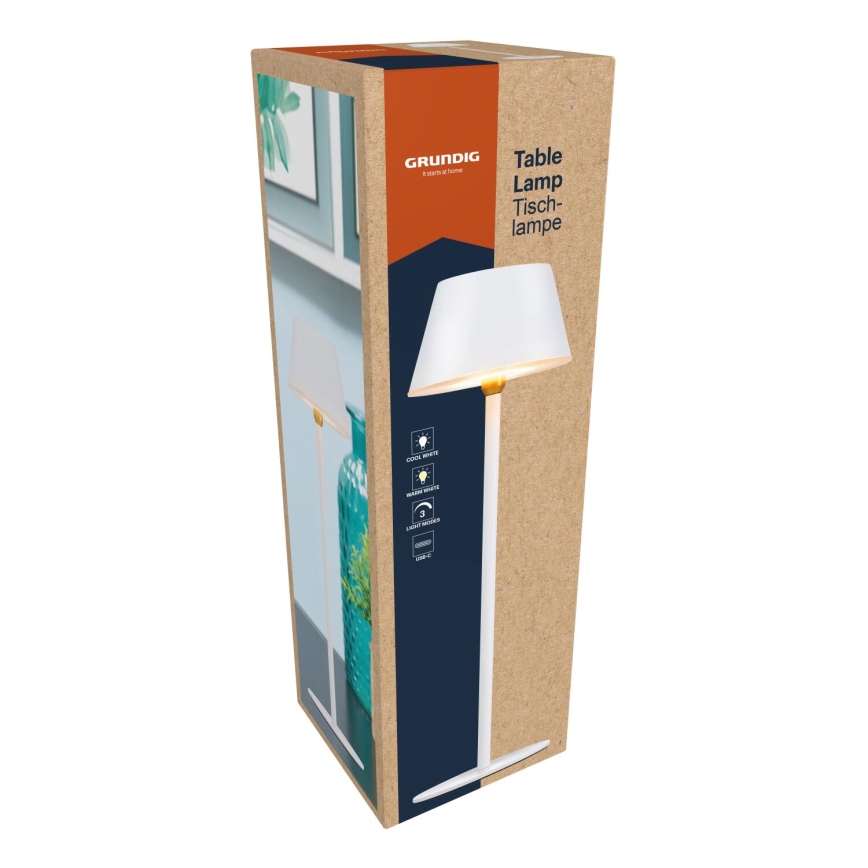 Grundig - LED-es érintésvezérlésű asztali lámpa LED/5V 1200 mAh