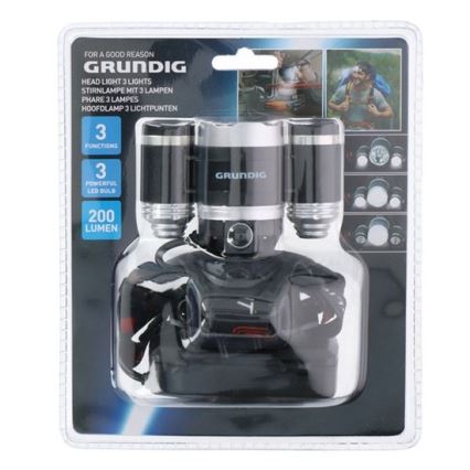 Grundig - LED Fejlámpa 3xLED/4xAA