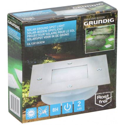 Grundig - LED beépíthető napelemes lámpa 2xLED/1,2V 600 mAh IP44