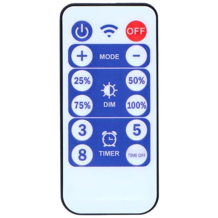 Grundig - LED állítható fényerejű napelemes fényfüzér 50xLED/8 funkció 9,35 m IP44 meleg fehér 600 mAh + távirányító