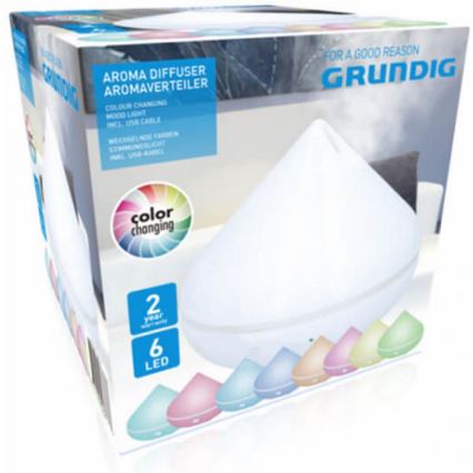Grundig - LED RGB Aroma párologtató 6xLED/USB