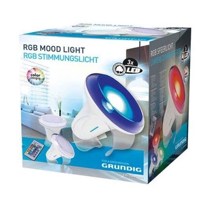 Grundig - LED RGB Dimmelhető asztali lámpa LED/1W/230V + távirányító