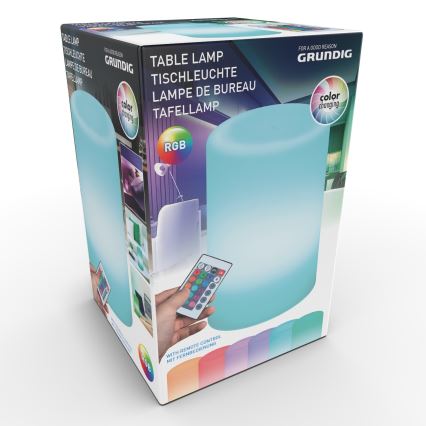 Grundig - LED RGB Dimmelhető asztali lámpa LED/3xAAA + távirányító
