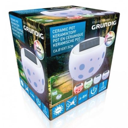 Grundig - LED RGB napelemes lámpa LED/0,06W/1,2V 600 mAh