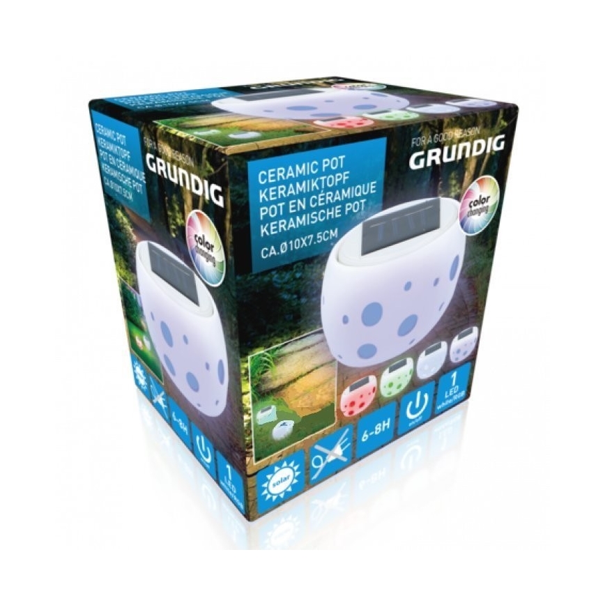 Grundig - LED RGB napelemes lámpa LED/0,06W/1,2V 600 mAh