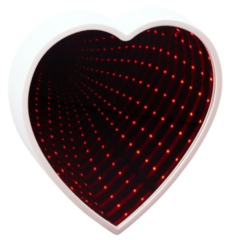 Grundig - LED Tükör HEART LED/3xAA