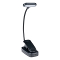 Grundig - LED újratölthető asztali lámpa csíptetővel LED/5V 400 mAh fekete