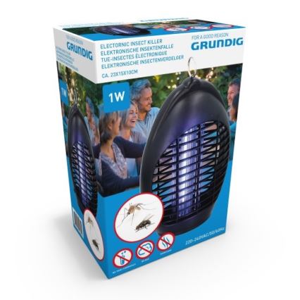 Grundig - LED UV Kültéri lámpa rovarcsapdával LED/1W/230V