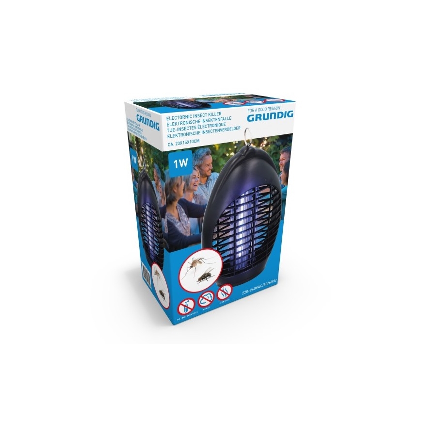 Grundig - LED UV Kültéri lámpa rovarcsapdával LED/1W/230V