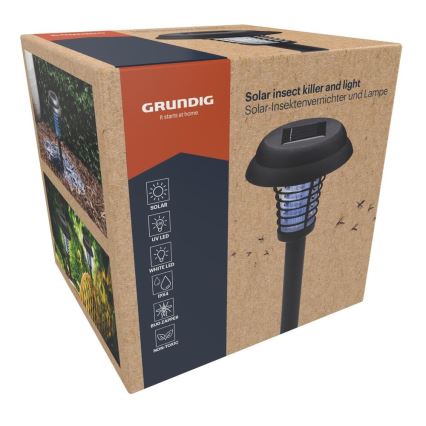 Grundig - napelemes LED-lámpa és rovarcsapda (UV-LED)/1xAA 600 mAh IPX4