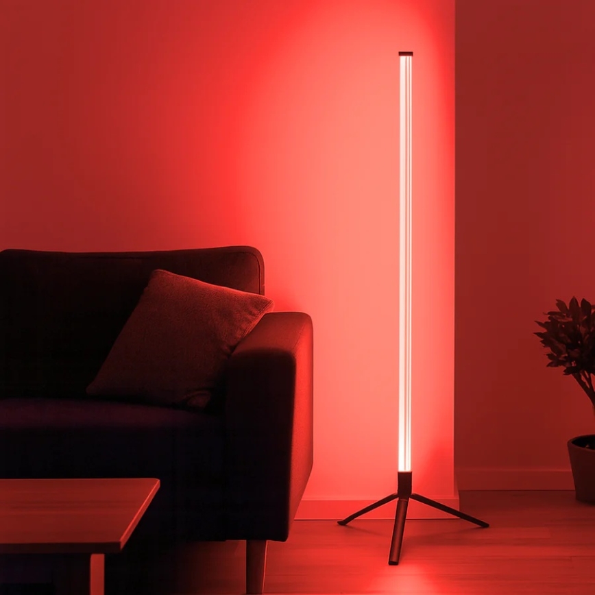 Grundig - RGBW LED, dimmelhető állólámpa, LED/10W/5V, fekete, távirányítóval