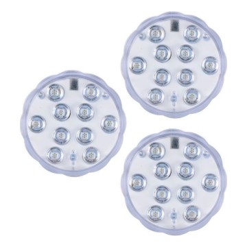 Grundig - SZETT 3x LED RGBW Dimmelhető lámpatest LED/3W/3xAAA IP65 + távirányító