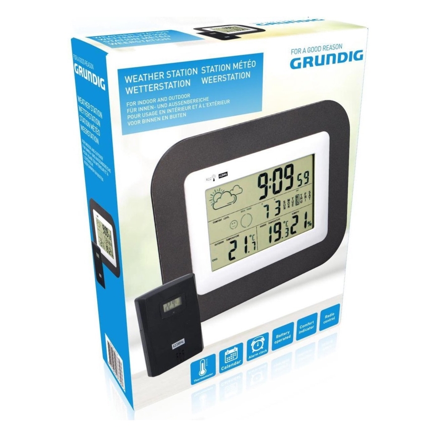 Grundig - Vezeték nélküli időjárás állomás 4xAAA