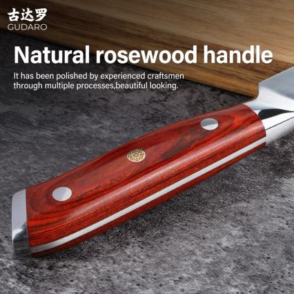 Gudaro - Damaszkuszi Santoku konyhakés MIYABI 7, 67 rétegű acél, hossza 17,5 cm