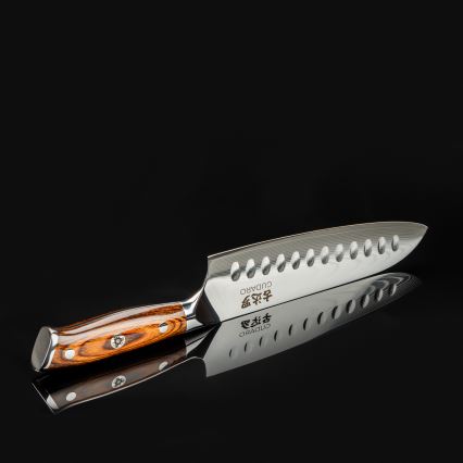 Gudaro - Damaszk Santoku konyhakés FENG 7,5, 67 rétegű acél, hossza 18 cm