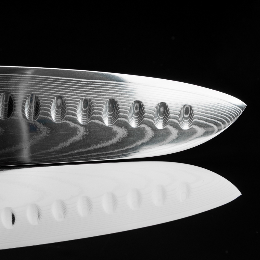 Gudaro - Damaszk Santoku konyhakés FENG 7,5, 67 rétegű acél, hossza 18 cm