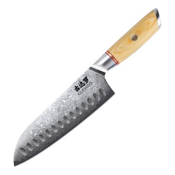 Gudaro - Damaszkacél Santoku konyhakés HIKARI 7