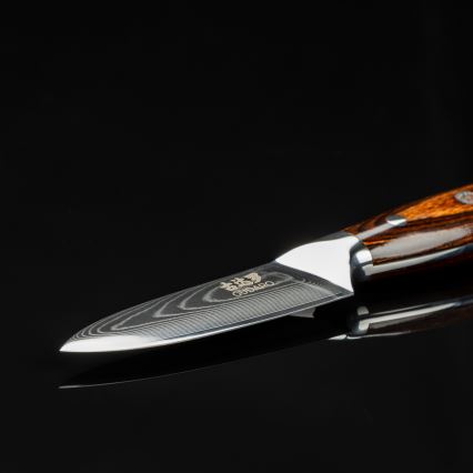 Gudaro - Damaszkuszi konyhakés FENG 3,5, 67 rétegű acél, hossza 9,5 cm