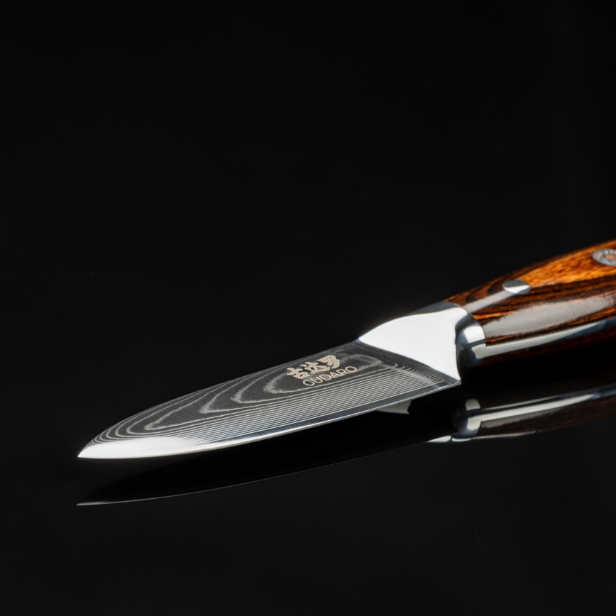 Gudaro - Damaszkuszi konyhakés FENG 3,5, 67 rétegű acél, hossza 9,5 cm