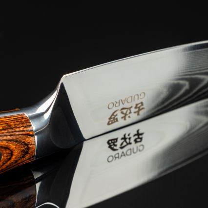 Gudaro - Damaszkuszi konyhakés FENG 3,5, 67 rétegű acél, hossza 9,5 cm