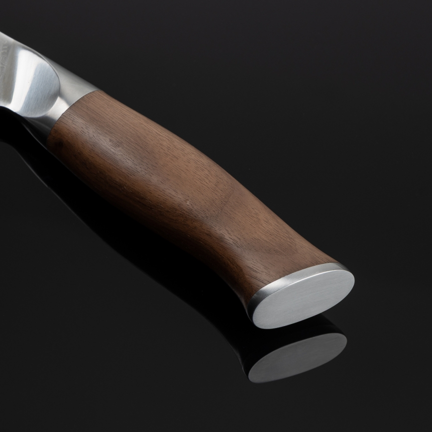 Gudaro - Damaszkuszi Santoku konyhakés TAKUMI 7, 67 rétegű acél, hossza 17,5 cm, diófa nyél