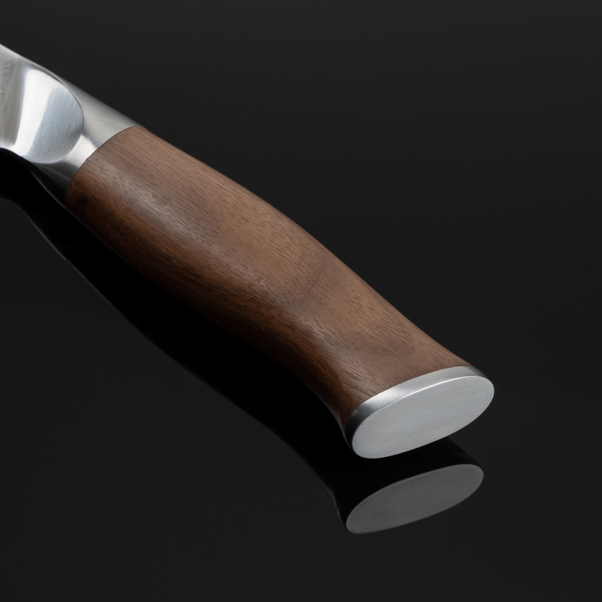 Gudaro - Damaszkuszi Santoku konyhakés TAKUMI 7, 67 rétegű acél, pengehossz 17,5 cm, diófa markolat