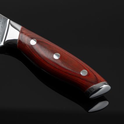 Gudaro - Dámaszkuszi Santoku konyhakés KENSHO 7, 67 rétegű acél, hossza 17,5 cm
