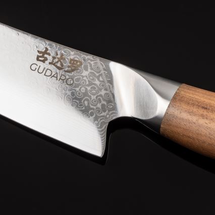 Gudaro - Damaszkuszi séfkés TAKUMI 8, 67 rétegű acél, hossza 20 cm, diófa
