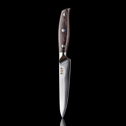 Gudaro - Damaszkuszi univerzális konyhakés SHIRO 5, 67 rétegű acélból, hossza 12,5 cm