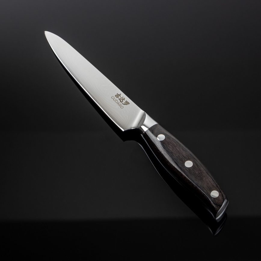 Gudaro - Damaszkuszi univerzális konyhakés SHIRO 5, 67 rétegű acélból, hossza 12,5 cm